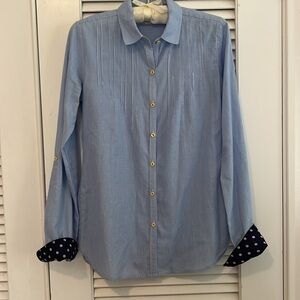 Trovata Women’s Blue Pinstripe Button-Up Shirt XS